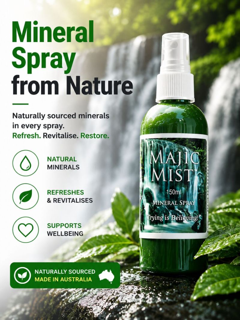 Majic Mist – Natural Hydrating Mineral Spray | Refresh, Soothe